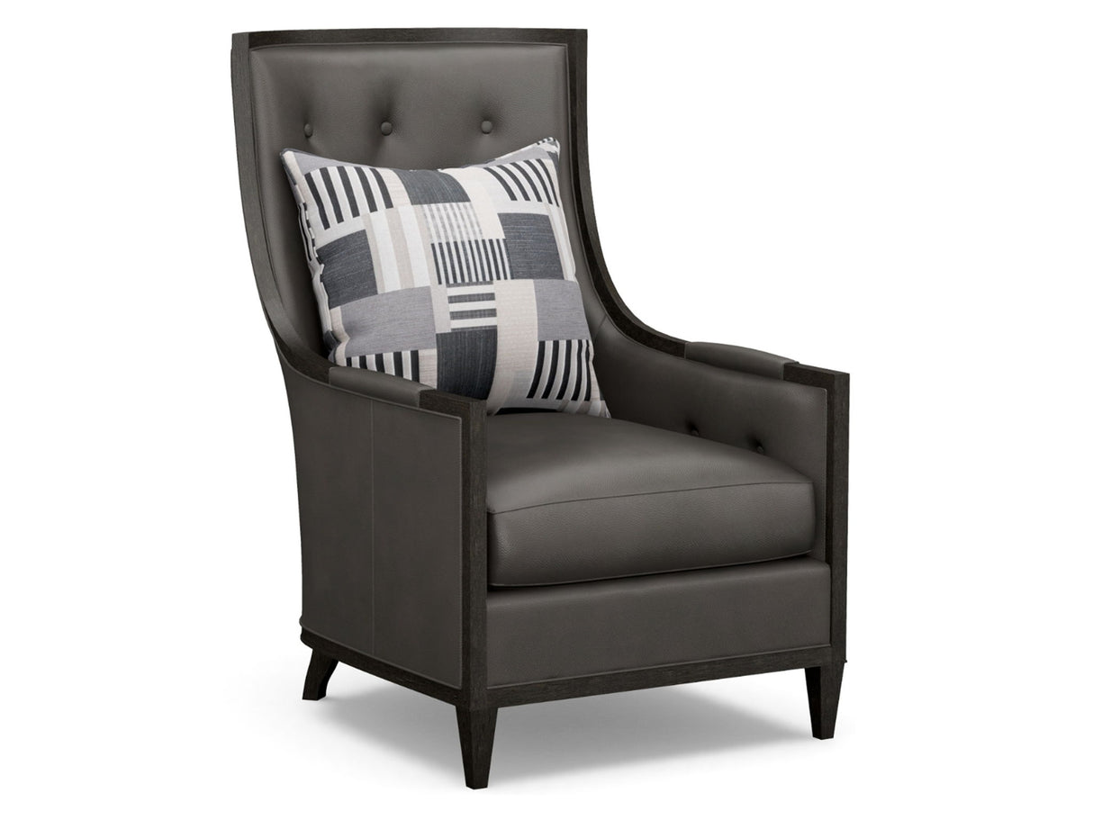 Lexington Leather - Greenwood Leather Chair - Dark Gray