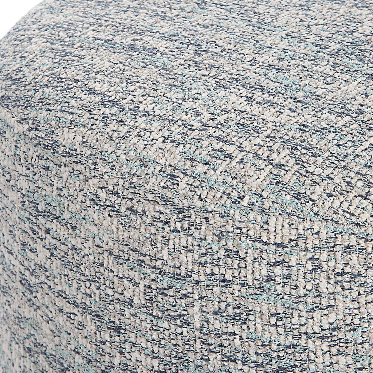 Avila - Tweed Round Ottoman - Silver