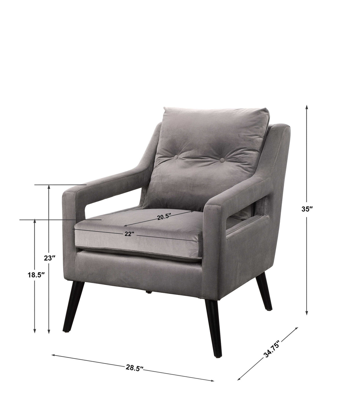 O'brien - Armchair - Gray