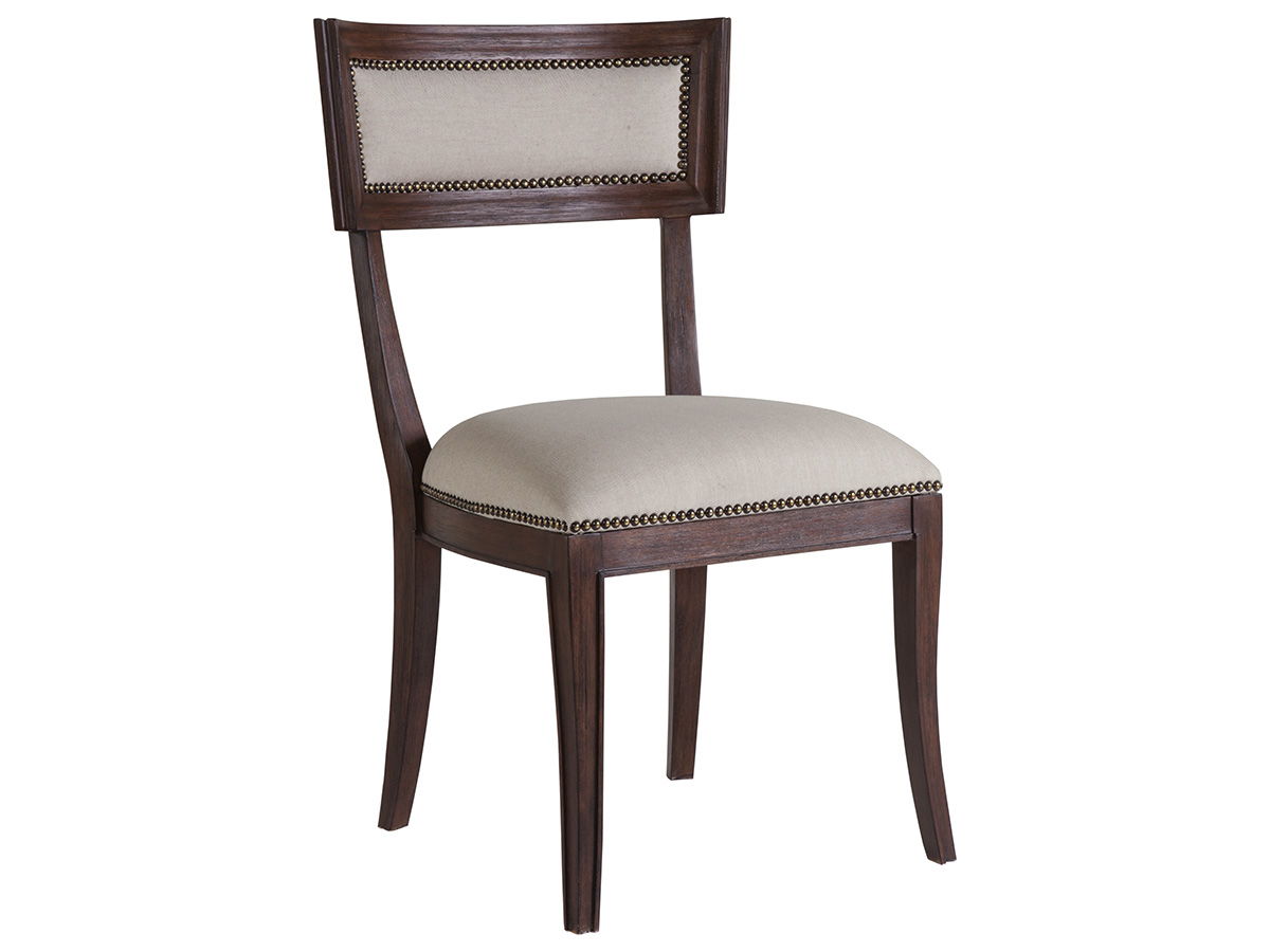 Cohesion Program - Aperitif Side Chair - Dark Brown / Beige