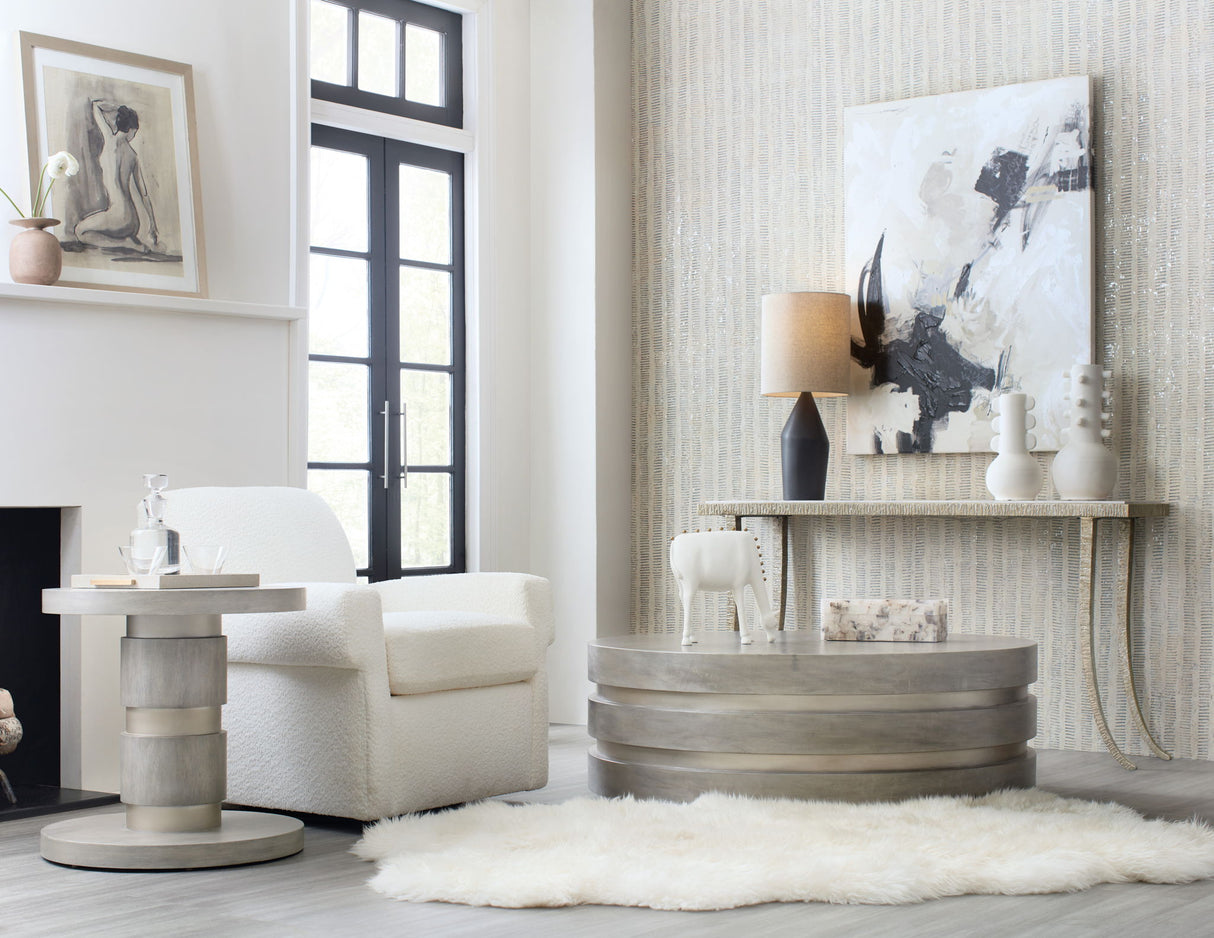 Melange - Sabre Console Table - Pearl Silver