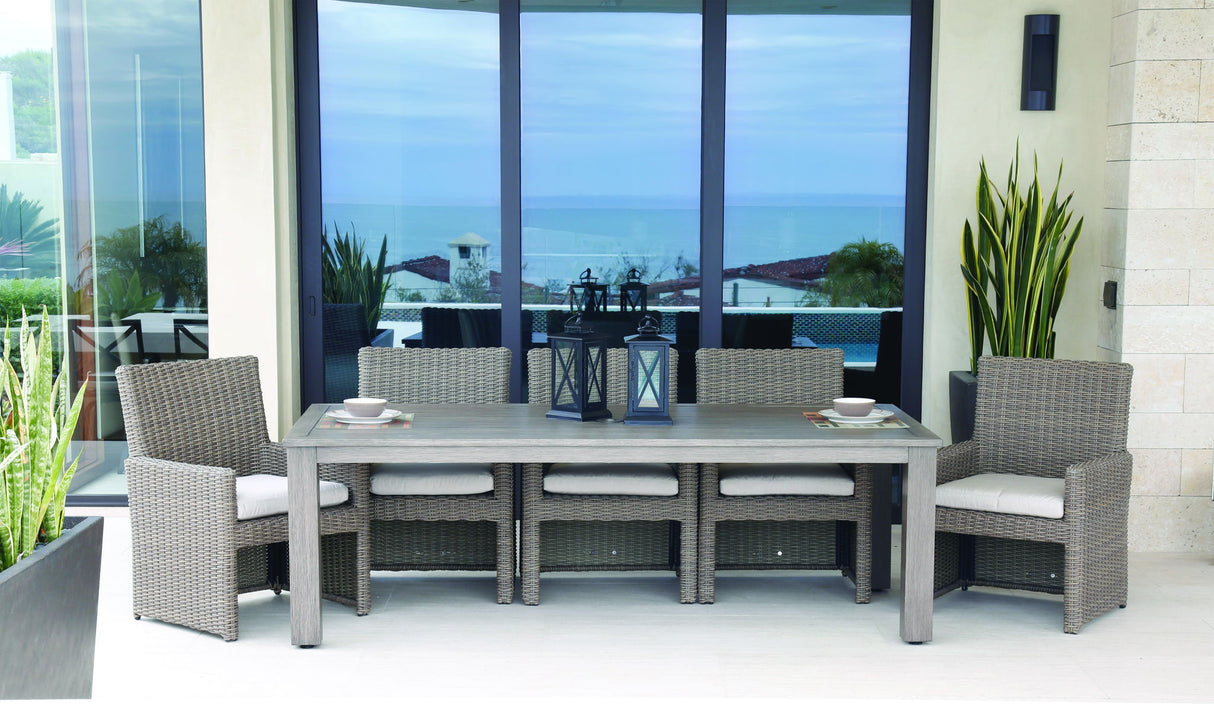 Coronado - Dining Chair, With Self Welt - Canvas Flax / Dark Brown