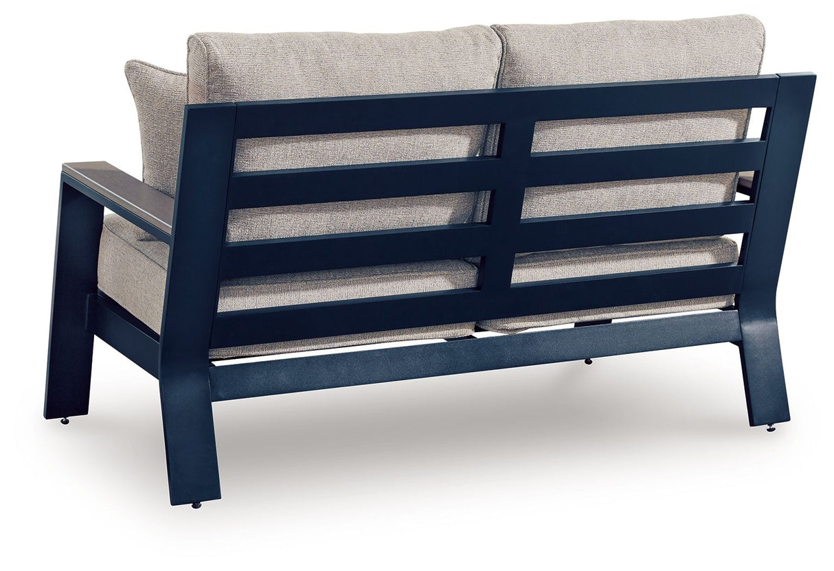 East Beach - Loveseat With Cushion - Blue