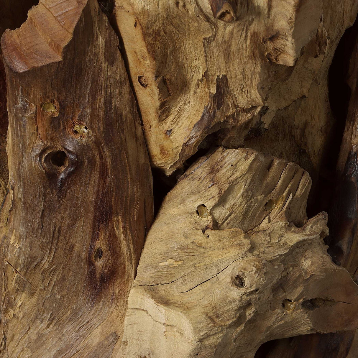 Driftwood - Glass Top Large Coffee Table