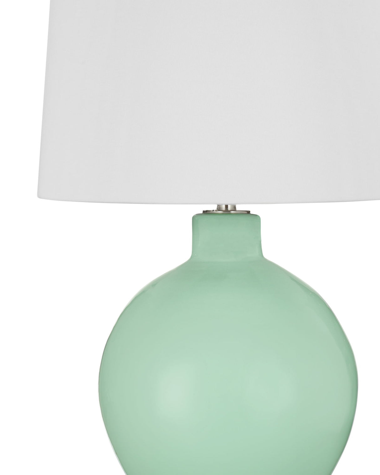 Aruba - Table Lamp - Pastel Mint Green / Silver Detailing