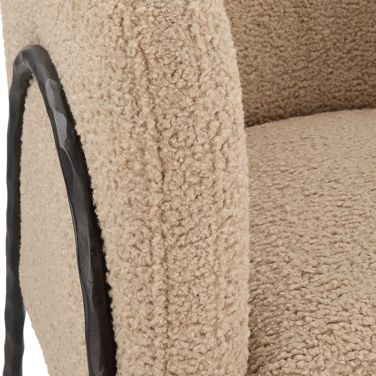Jacobsen - Tan Shearling Barrel Chair