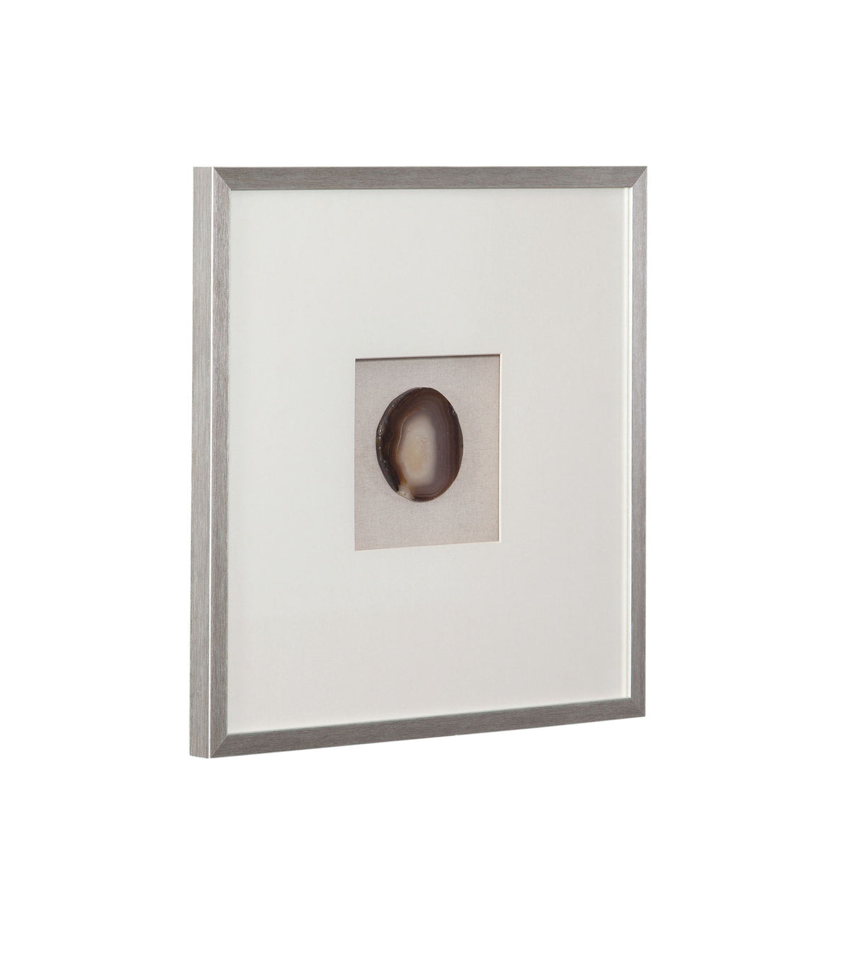 Agate Stone Wall Art - Dark Brown / White