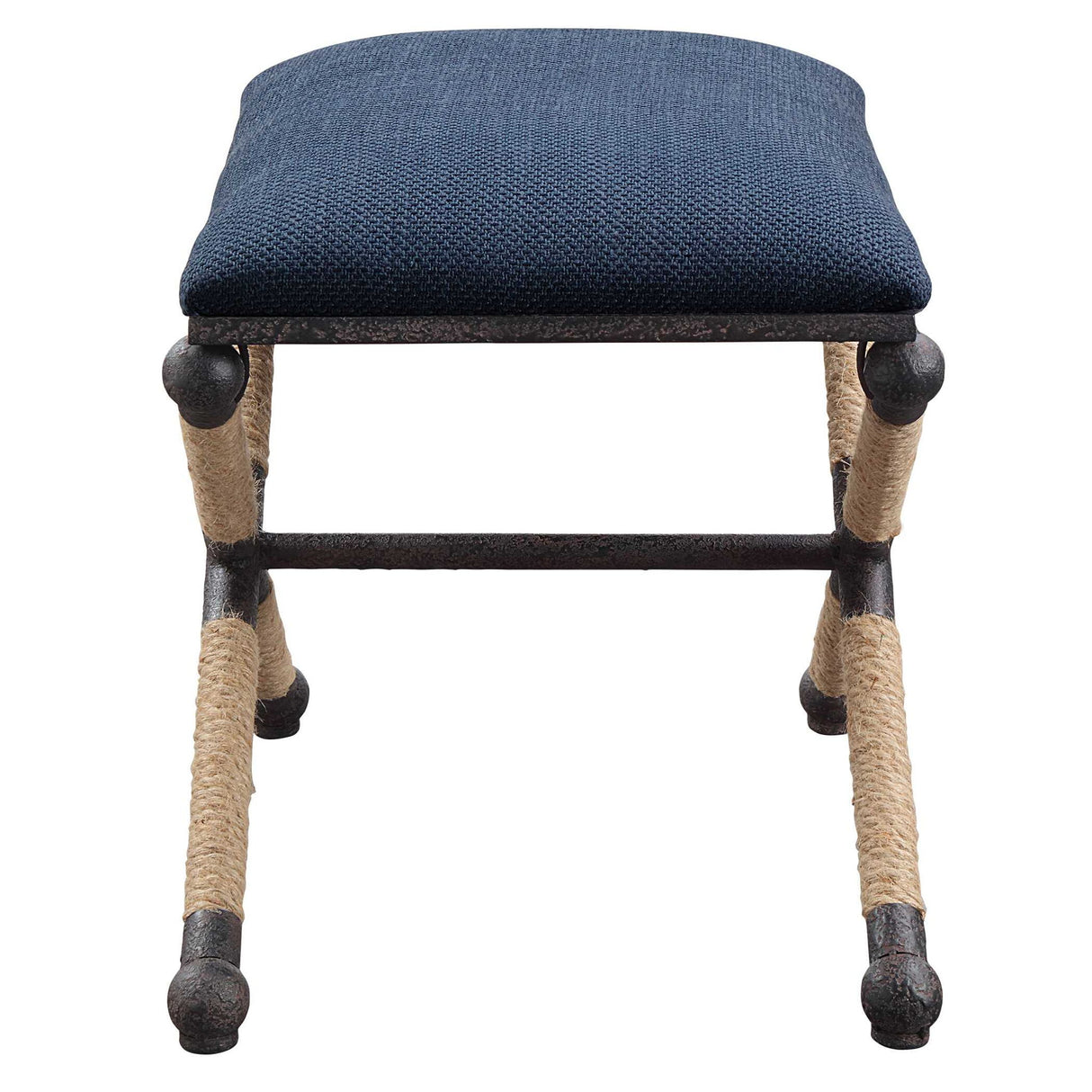 Firth - Small Fabric Bench - Navy