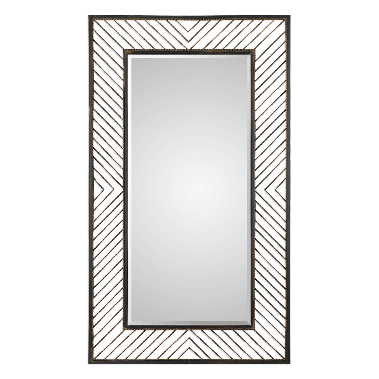 Karel - Chevron Mirror - Black