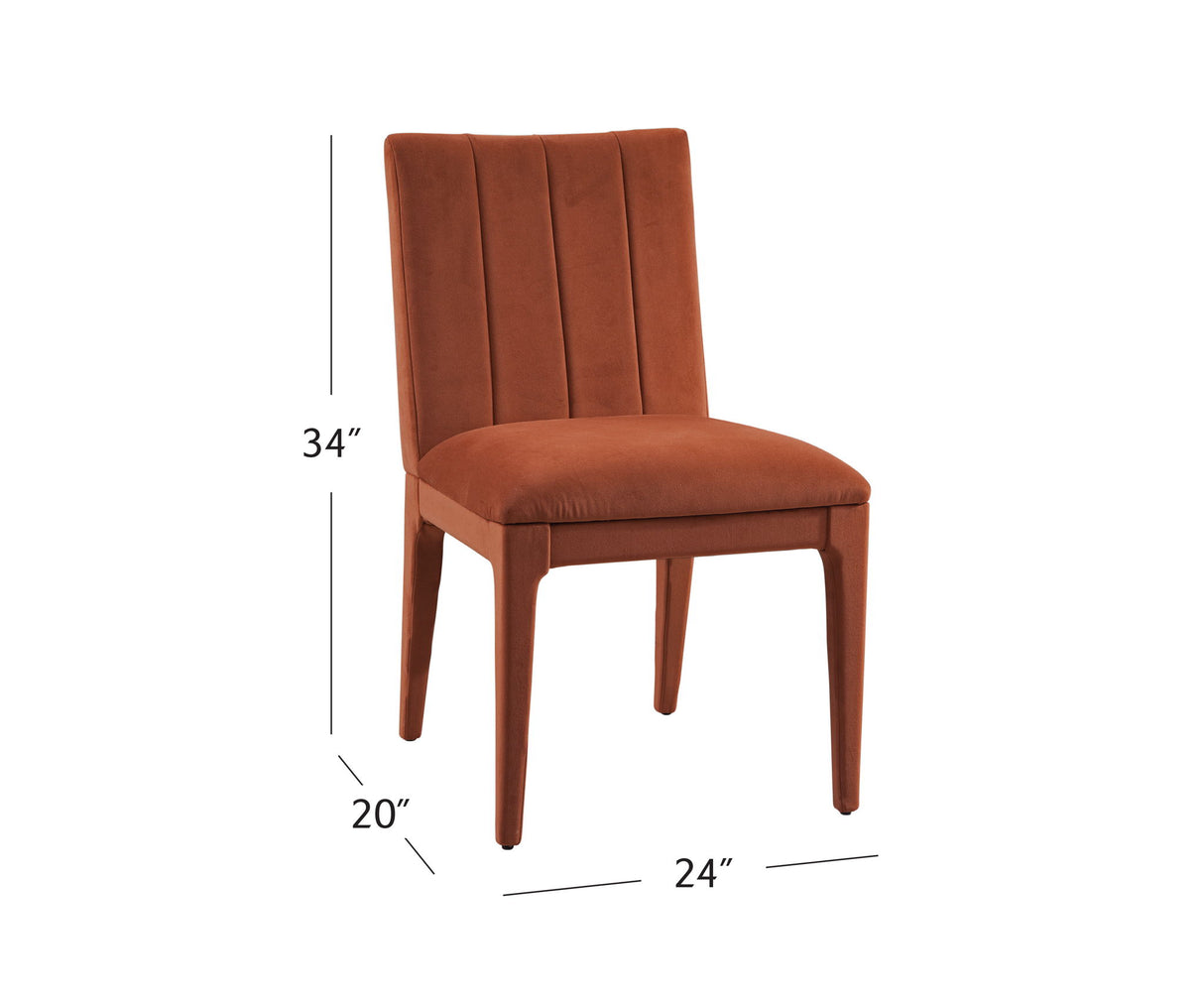 Brianne - Dining Chair (Set of 2) - Rust Orange