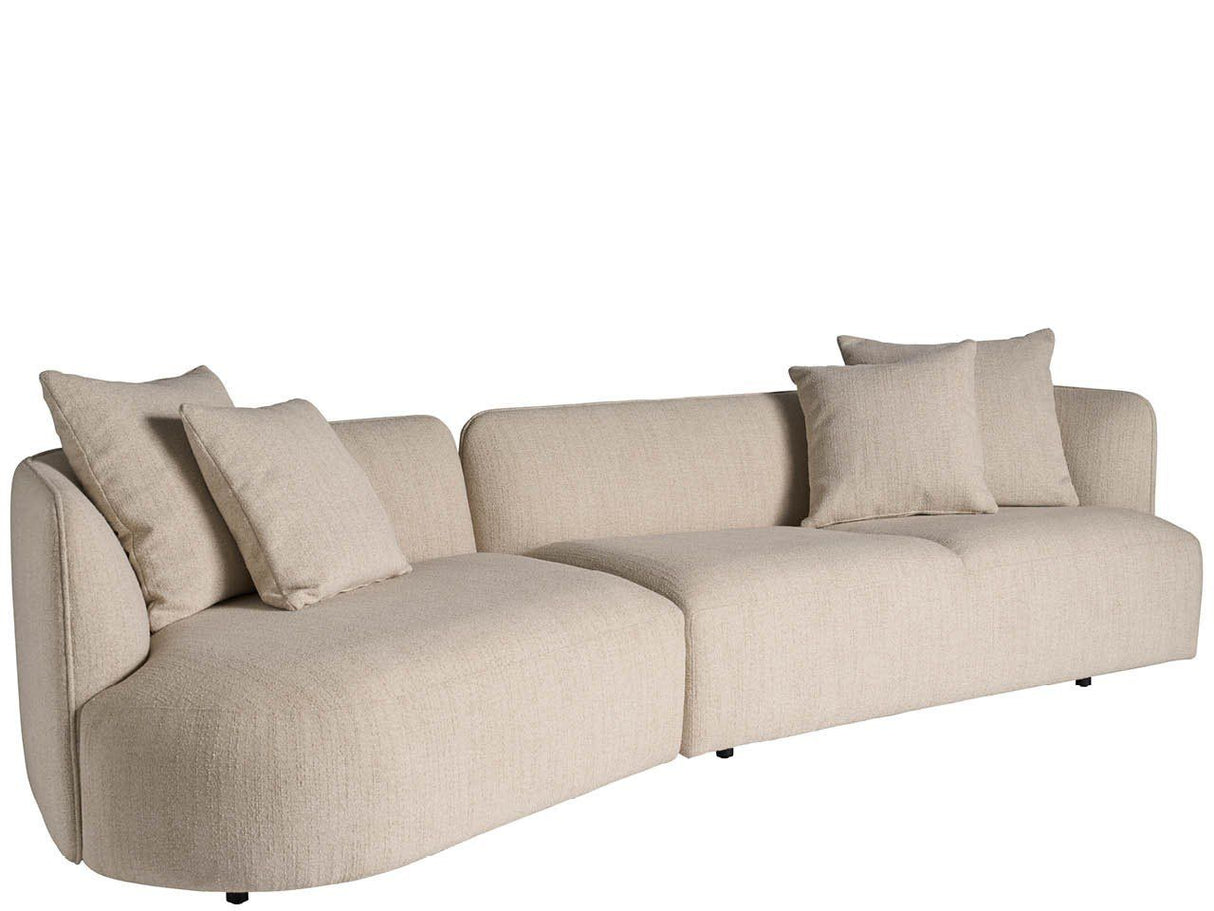 Danica - 2 Piece Sectional (Left Short Chaise, Right Long Chaise) - Beige / Gray