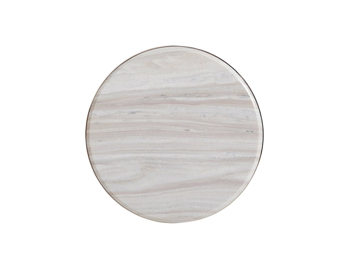 Ariana - Martini Stainless Accent Table - Pearl Silver
