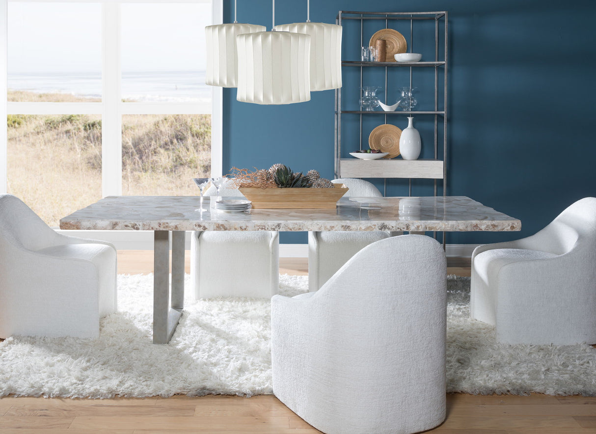 Signature Designs - Carly Dining Chair With Casters - White