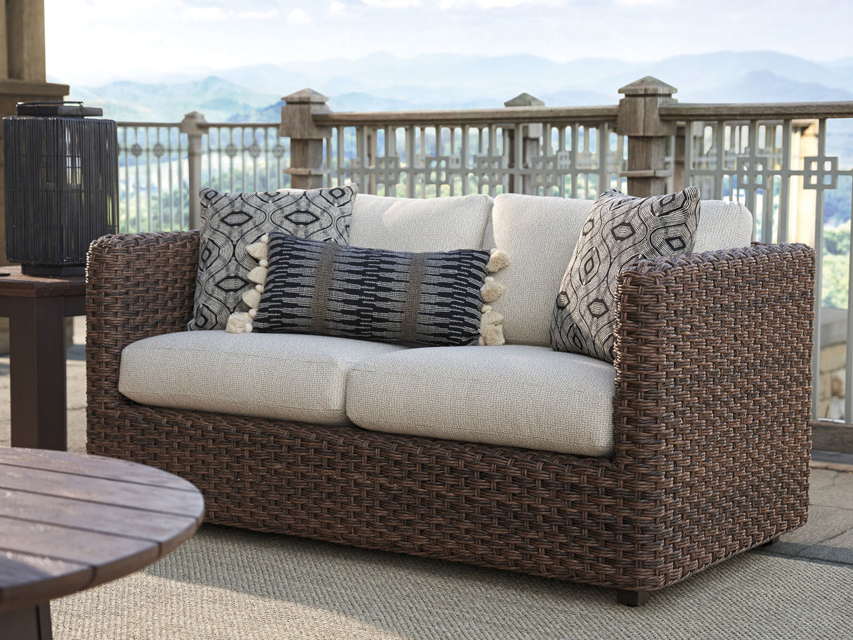 Kilimanjaro - Loveseat - White / Dark Brown