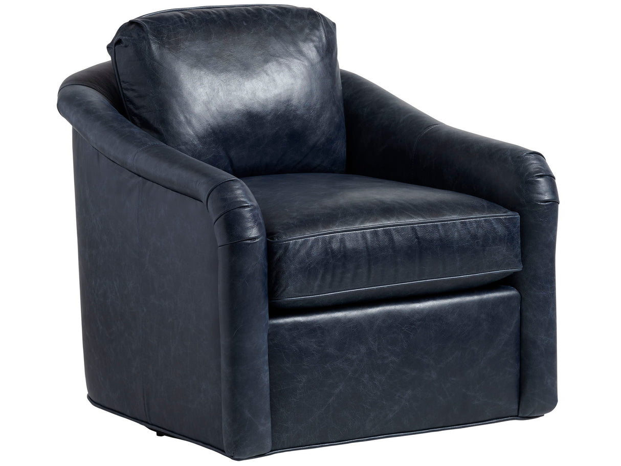 Lexington Leather - Hemley Leather Swivel Chair - Blue