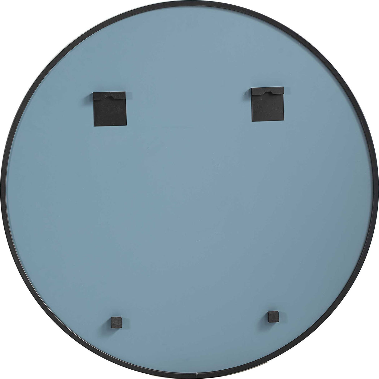 Round Mirror Contemporary - Matte Black