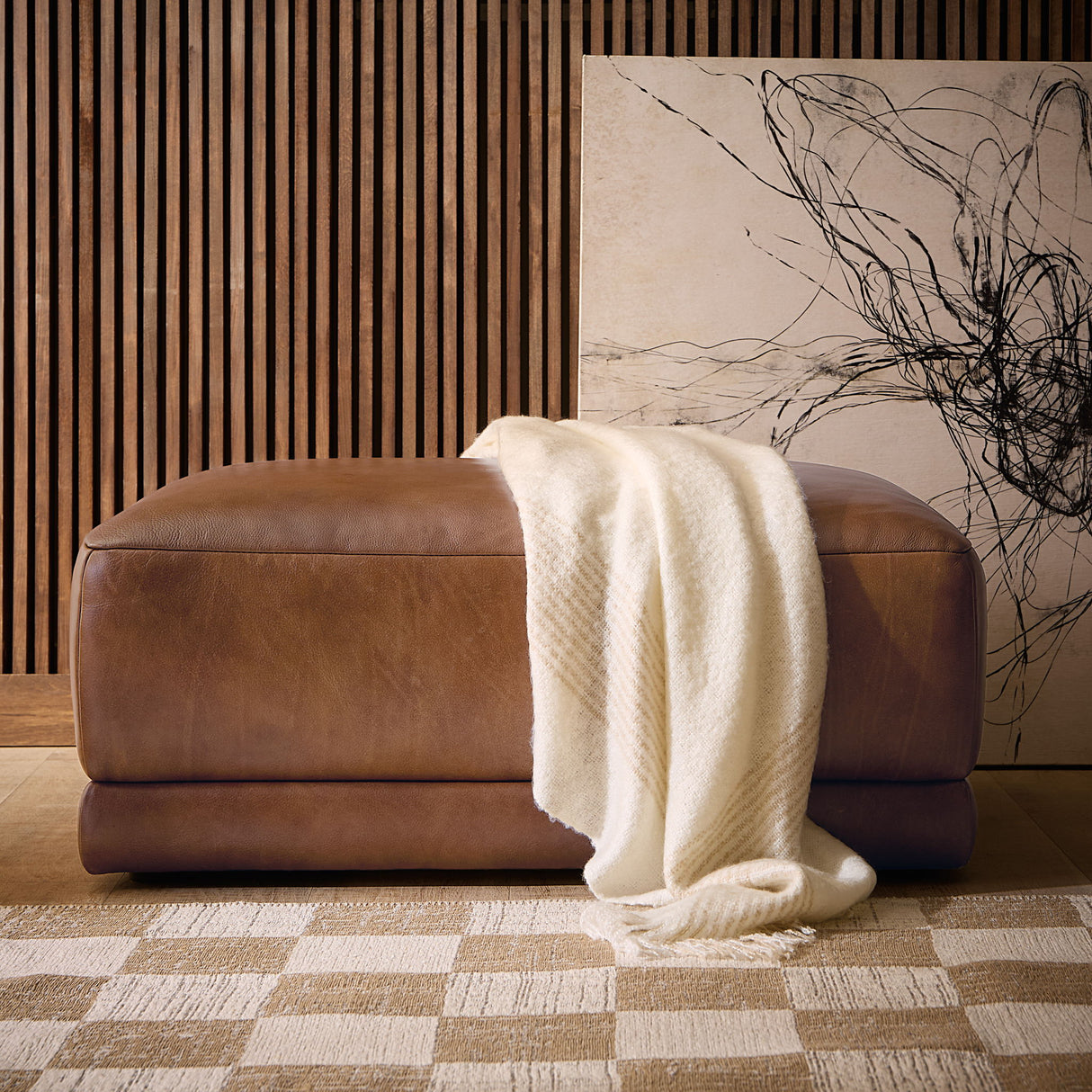 SS - Fleetwood Ottoman - Brown