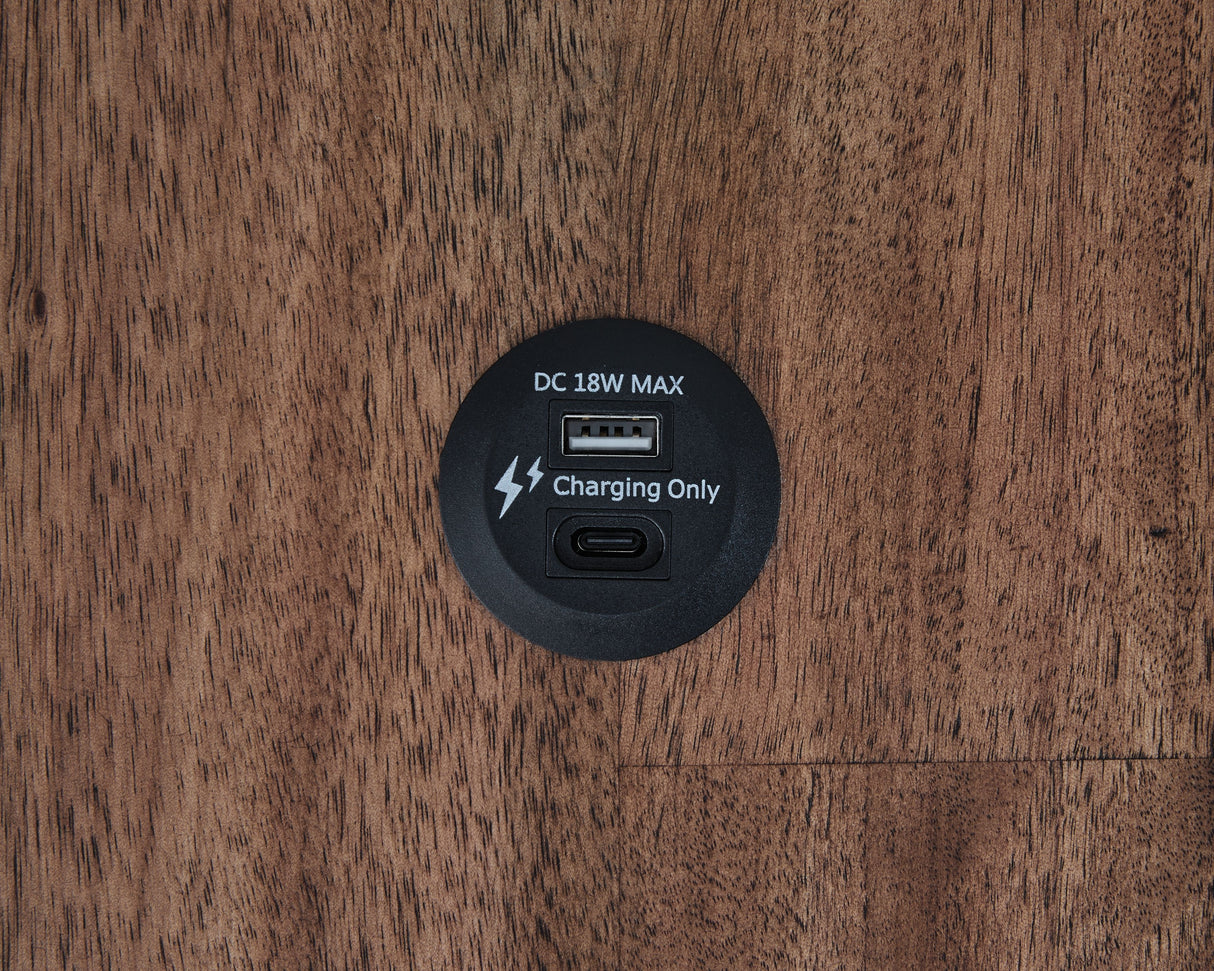 Wildenauer - Rectangular End Table - Brown / Black