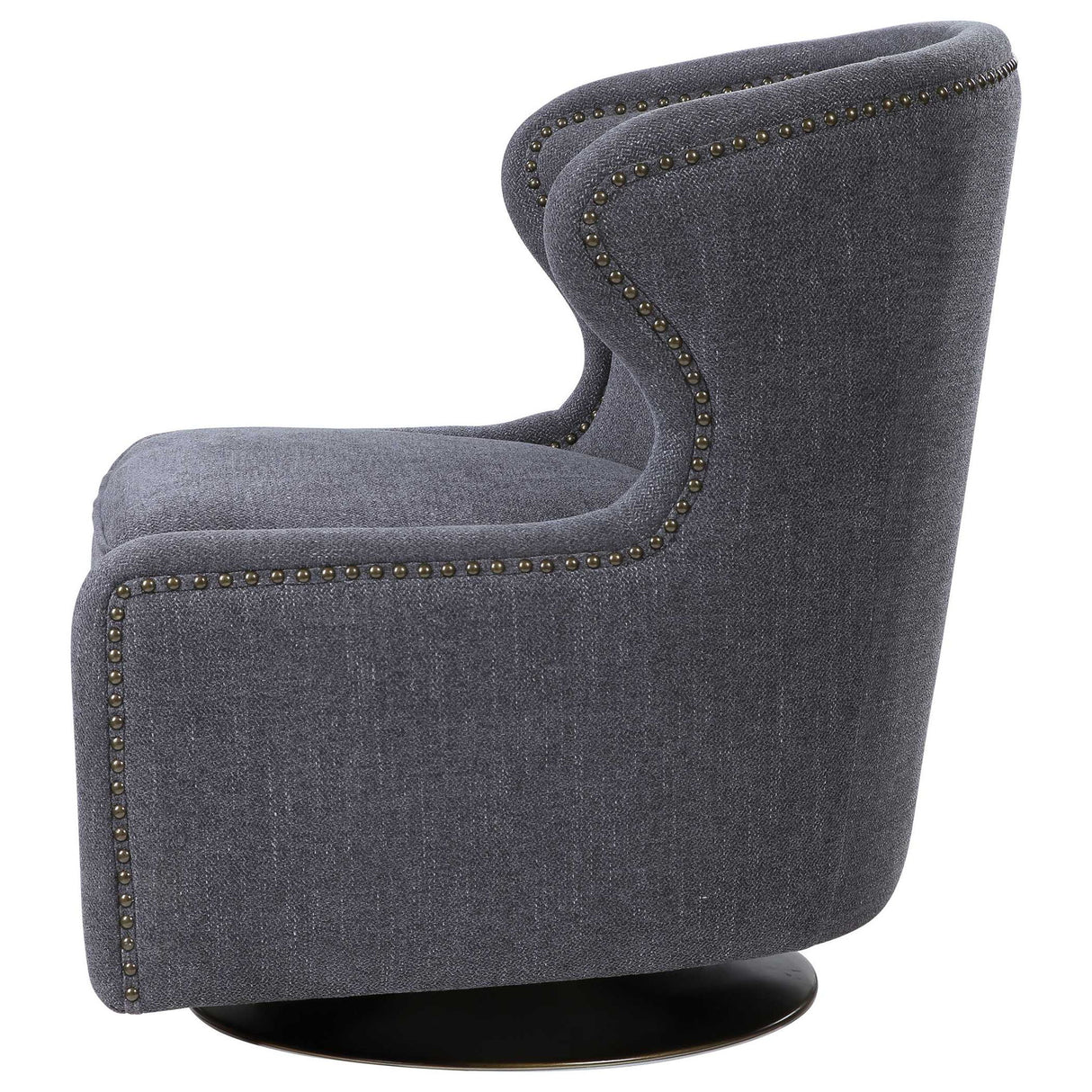 Biscay - Swivel Chair - Gray, Dark