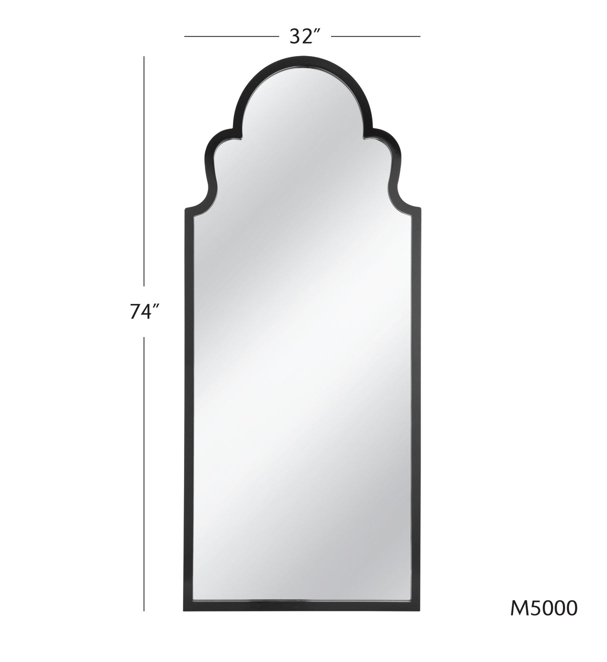 Elberta - Floor Mirror - Black