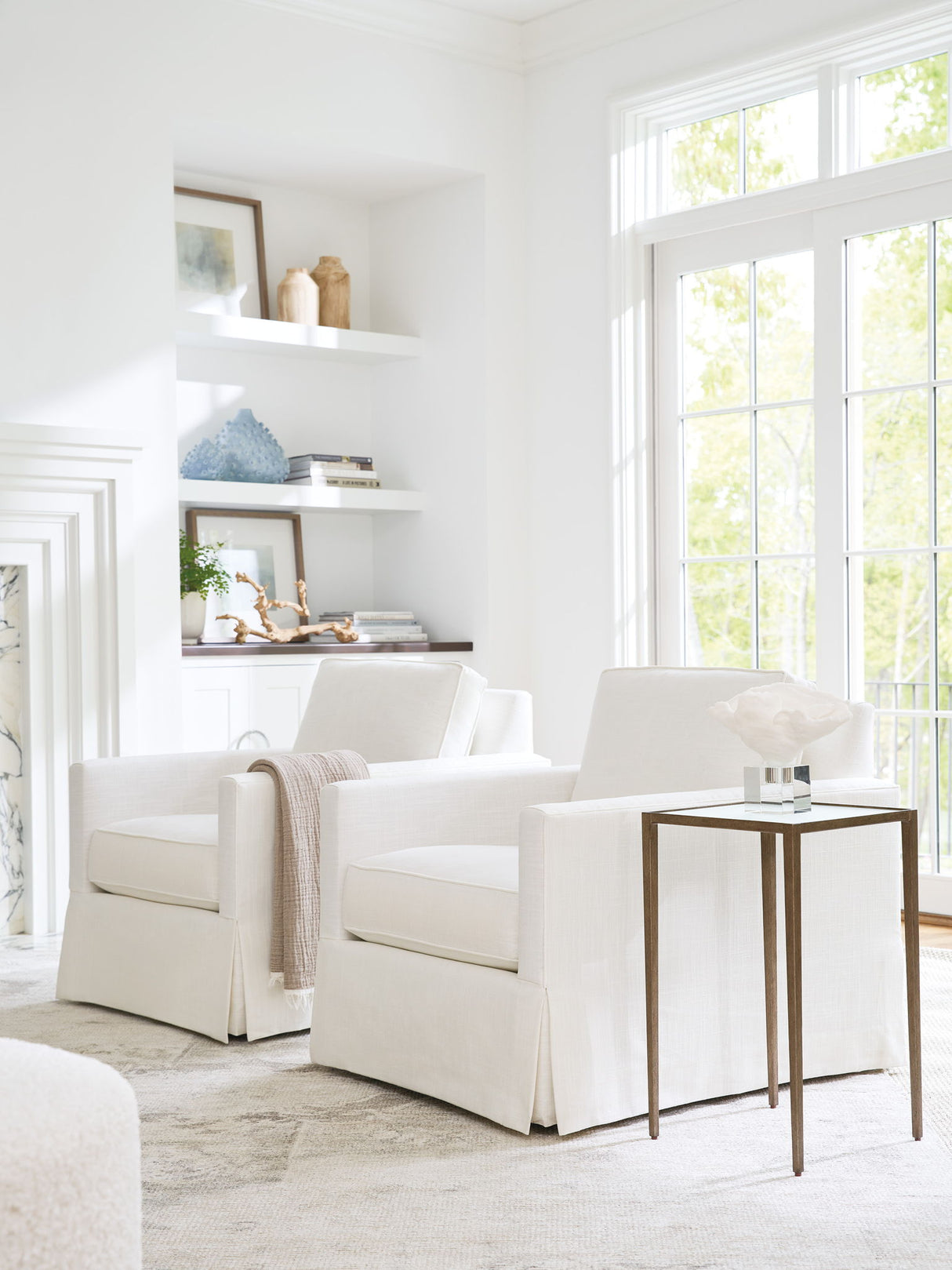 Barclay Butera Upholstery - Beach Club Swivel Chair - White