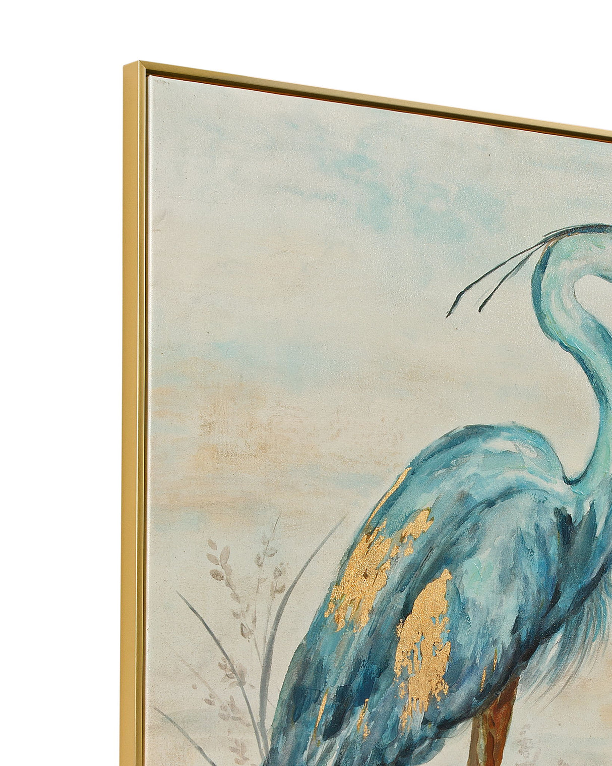 Marshlands Framed Canvas - Beige / Blue
