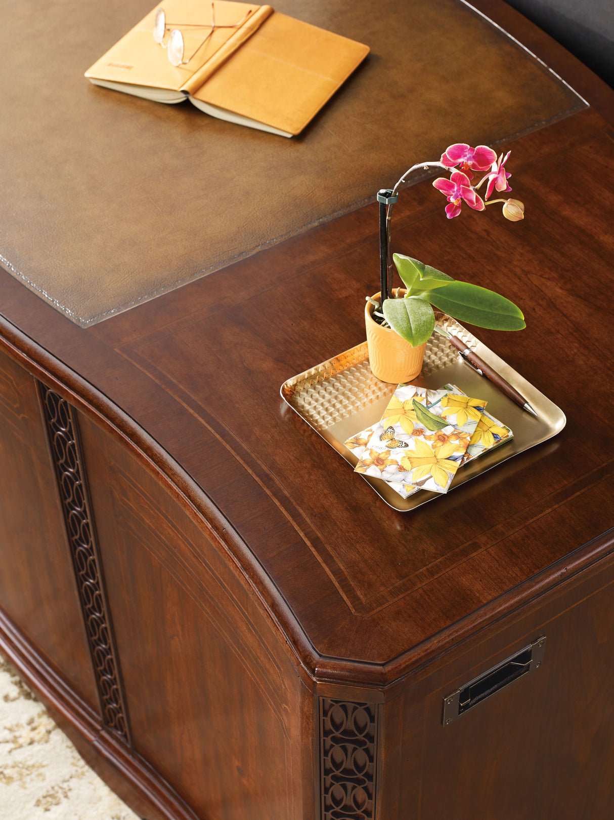 Charleston - Executive Desk - Dark Brown
