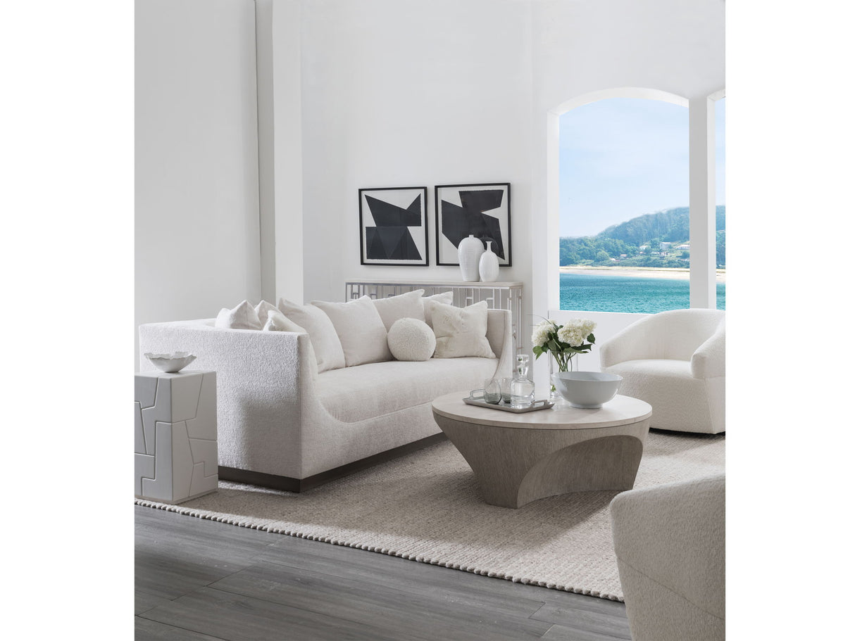 Artistica Upholstery - Claudette Bench Seat Fabric Sofa - White