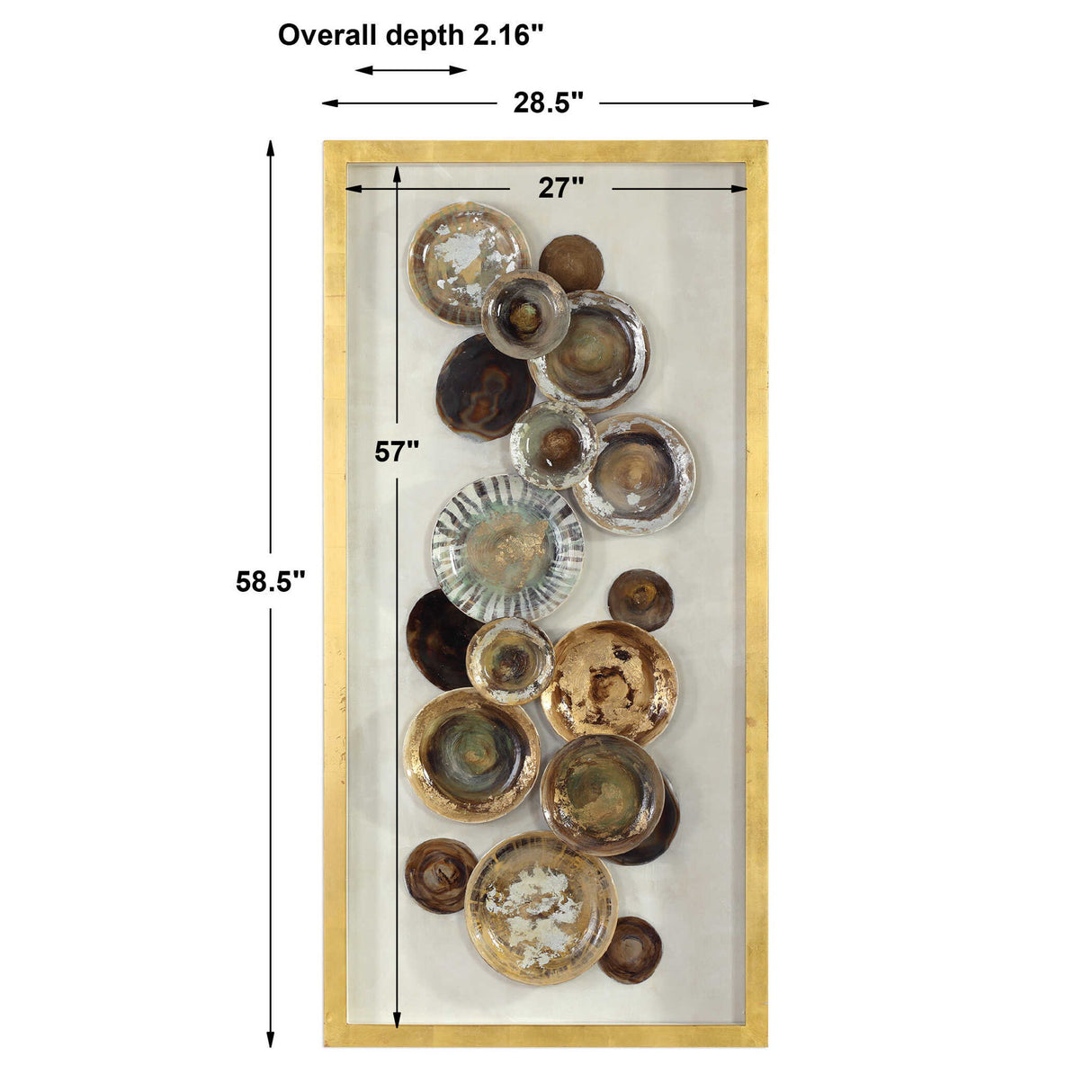 Myla - Antique Plate Shadow Box - Brown, Dark