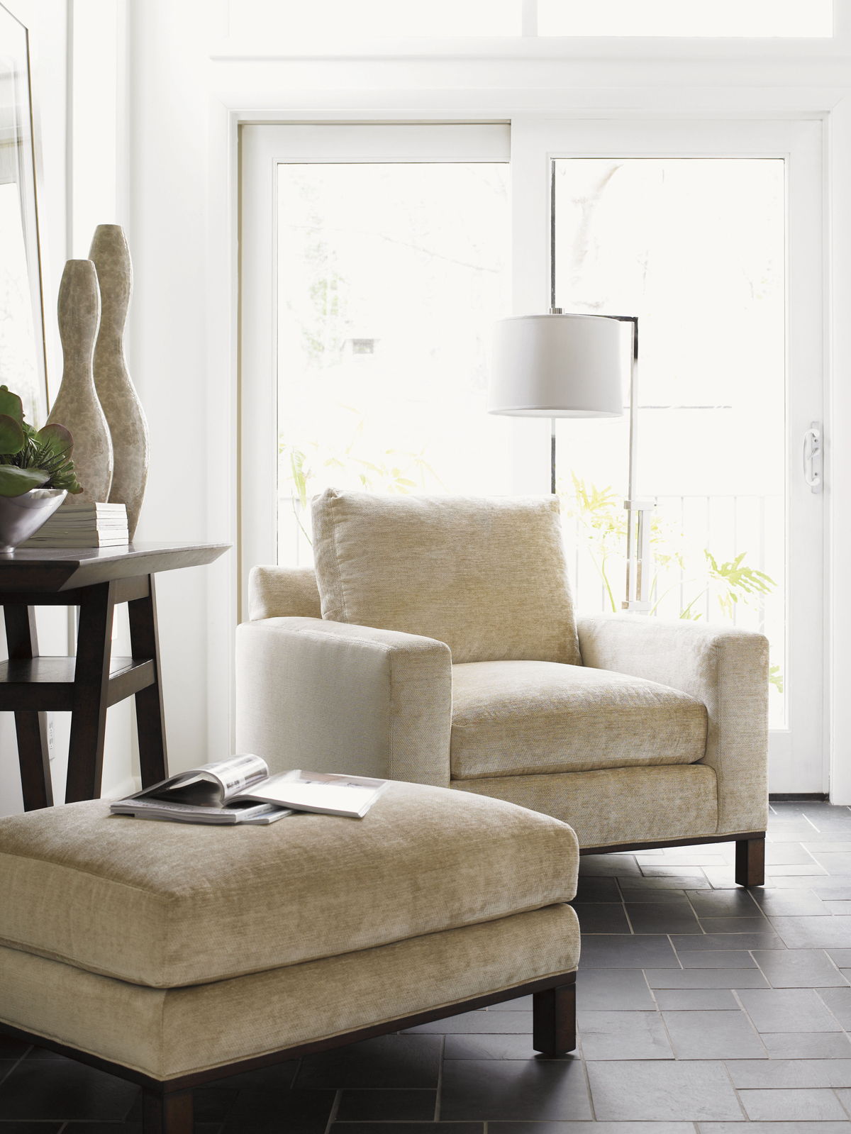 Lexington Upholstery - Chronicle Ottoman - Beige