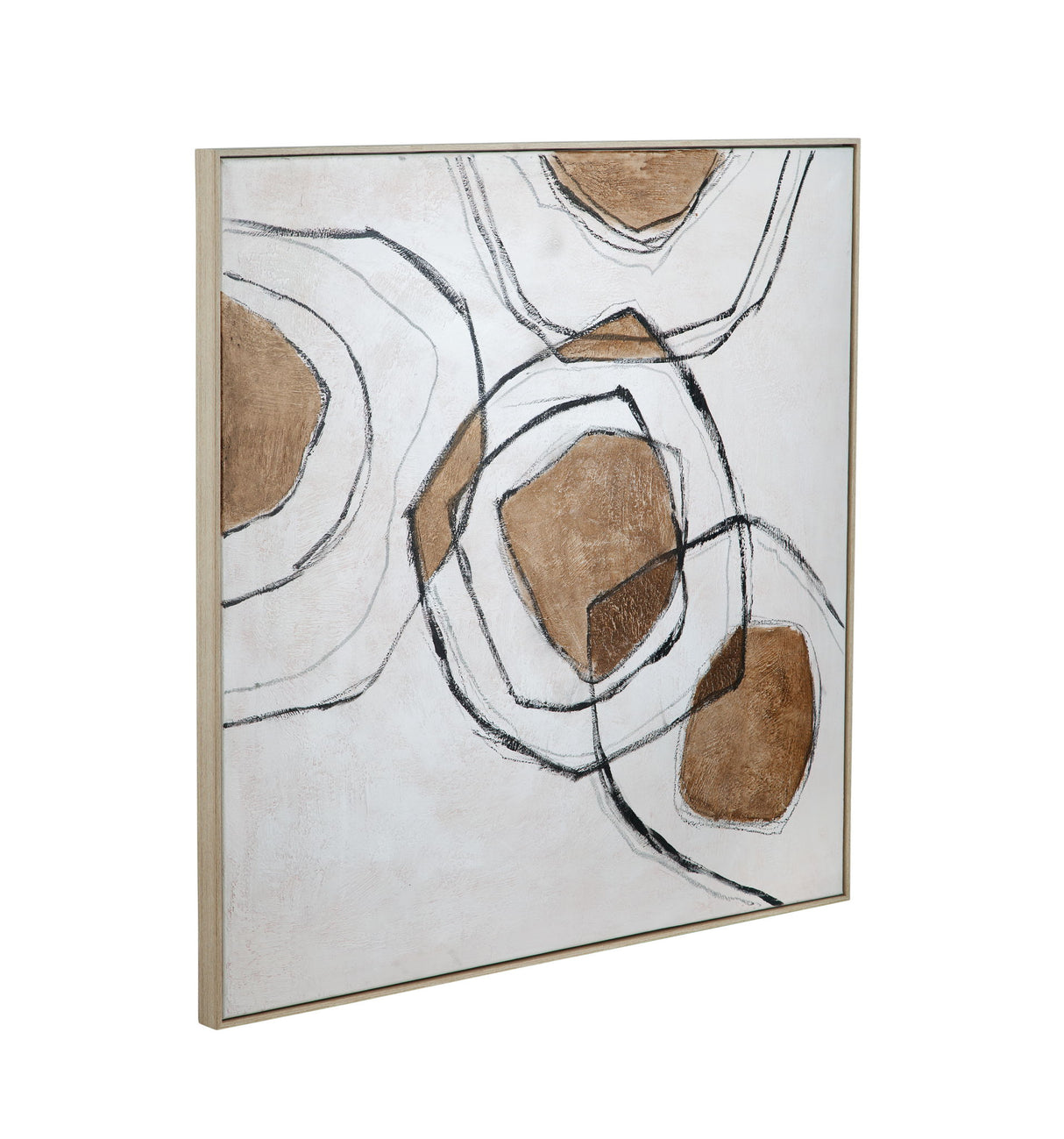 Rhetoric Canvas Art - White / Light Brown