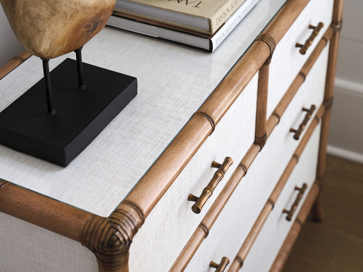 Key Biscayne - Hall Chest - Dark Brown / Pearl Silver