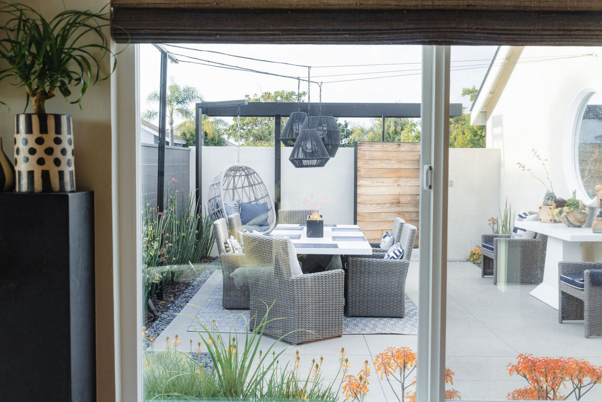 Coronado - Dining Chair, With Self Welt - Canvas Flax / Dark Brown