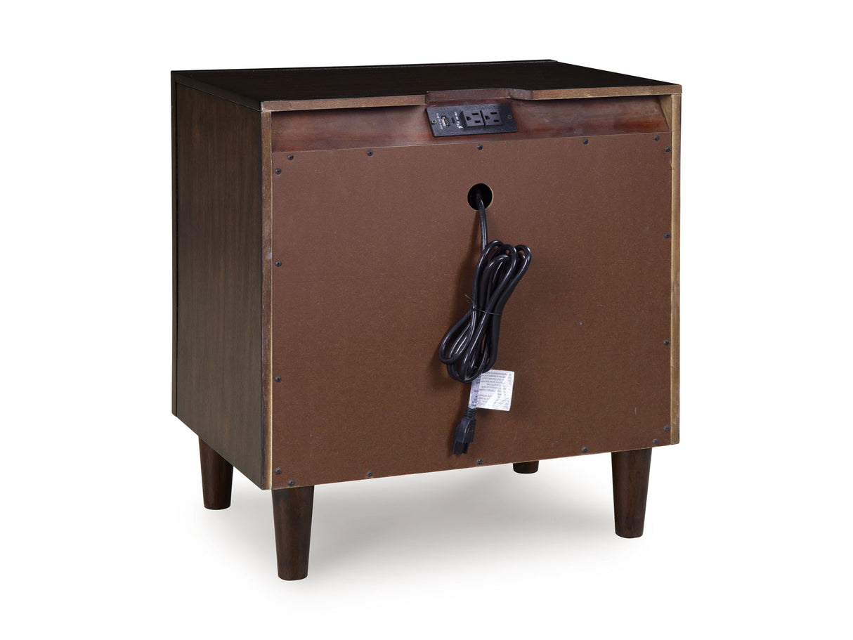 Dantenton - Two Drawer Night Stand - Merlot