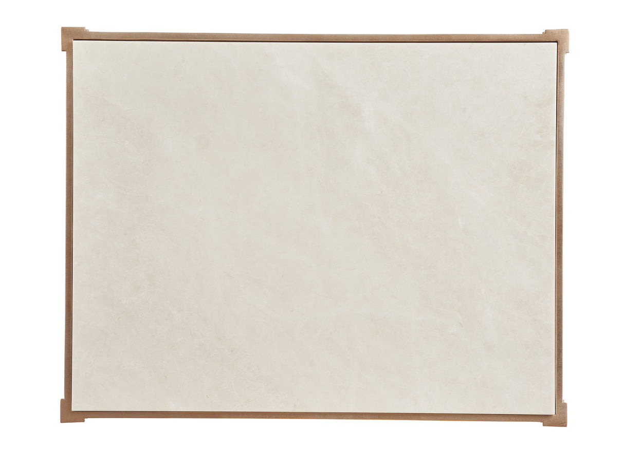 Rendezvous - Bulgari Rectangle End Table - Light Brown / Gray