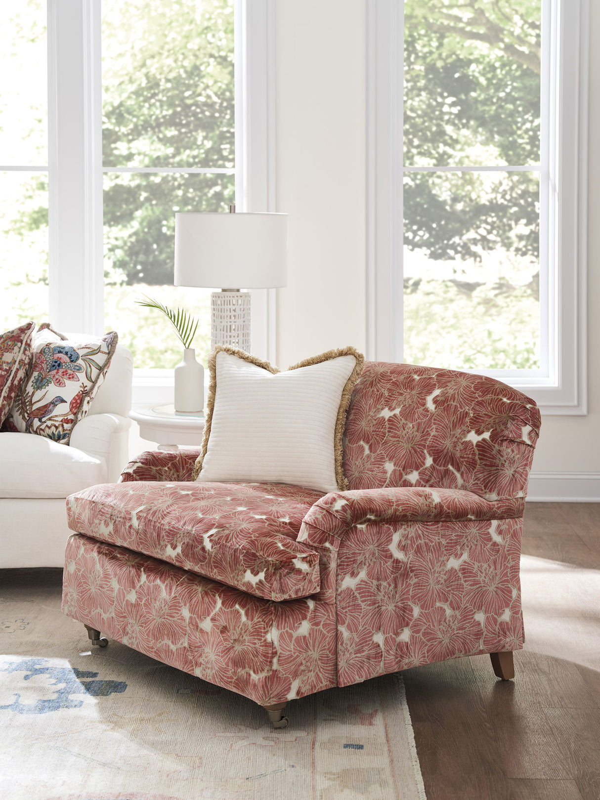 Barclay Butera Upholstery - Athos Chair With Pewter Casters - Light Brown