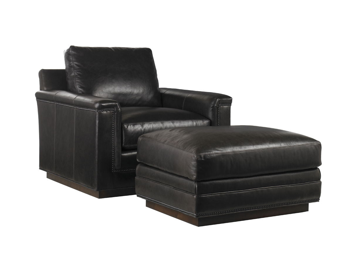 Lexington Leather - Balance Leather Ottoman - Black