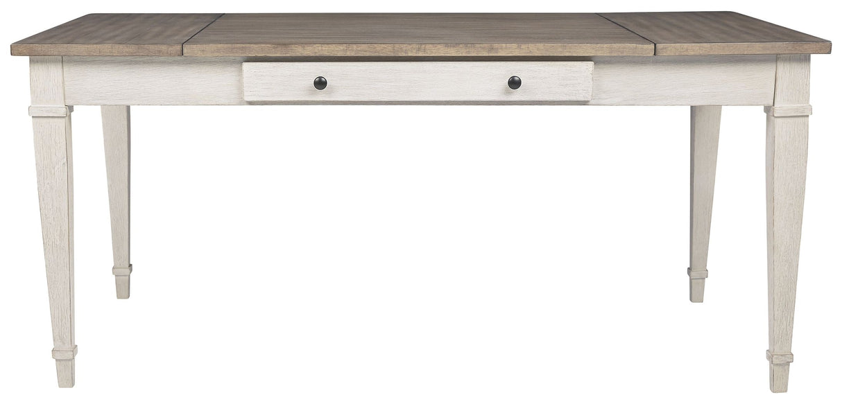 Skempton - RECT DRM Table w/Storage - White