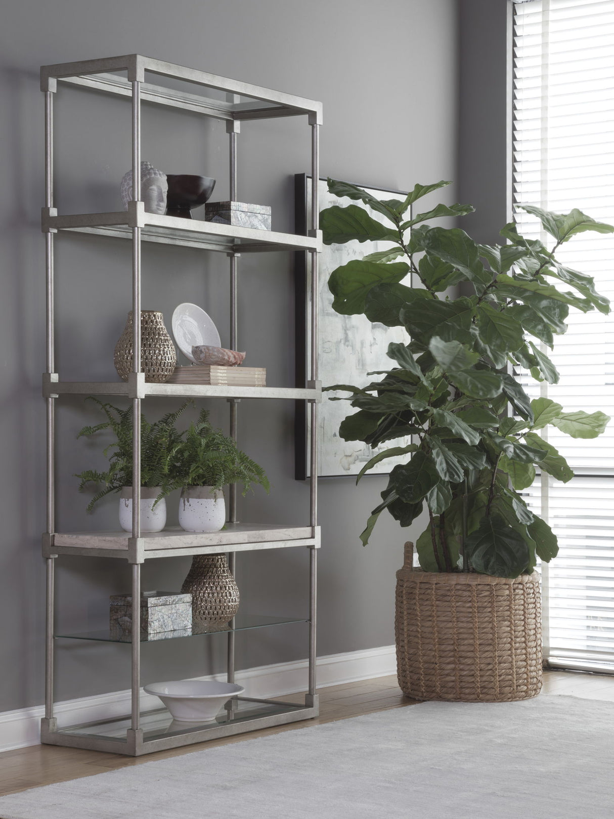 Signature Designs - Topa Etagere - Dark Gray
