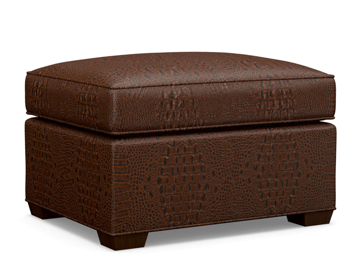 Lexington Leather - Fiona Leather Ottoman - Dark Brown