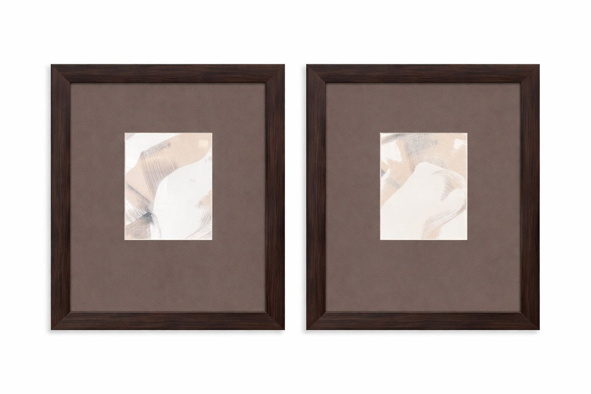Eclectic Framed Print (Set of 2) - Brown