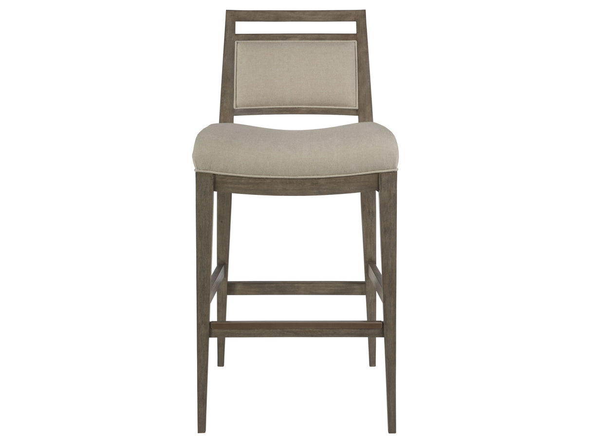 Cohesion Program - Nico Upholstered Barstool - Dark Brown