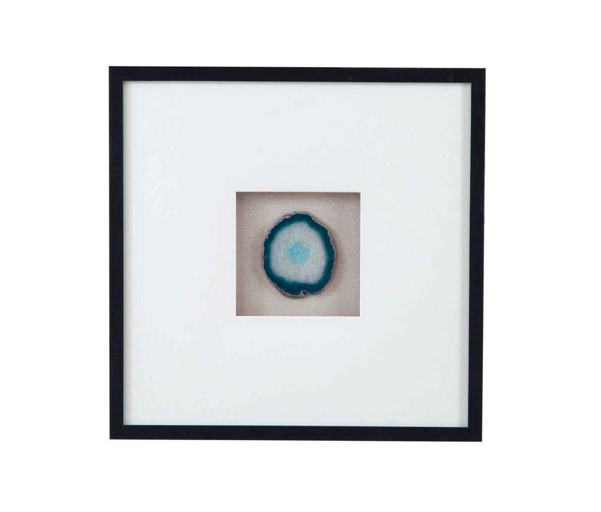 Crystal Geode Wall Art - Blue / White