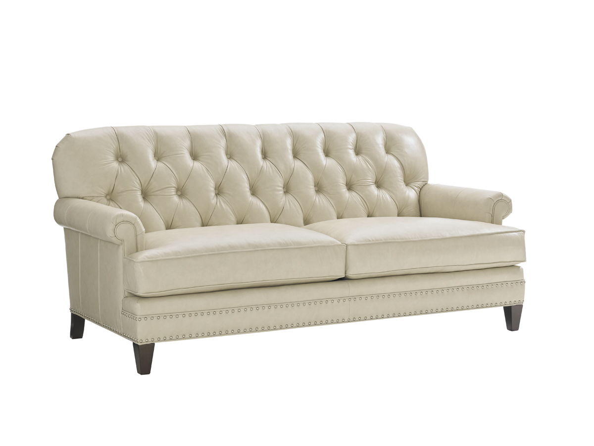 Oyster Bay - Hillstead Leather Settee - Beige