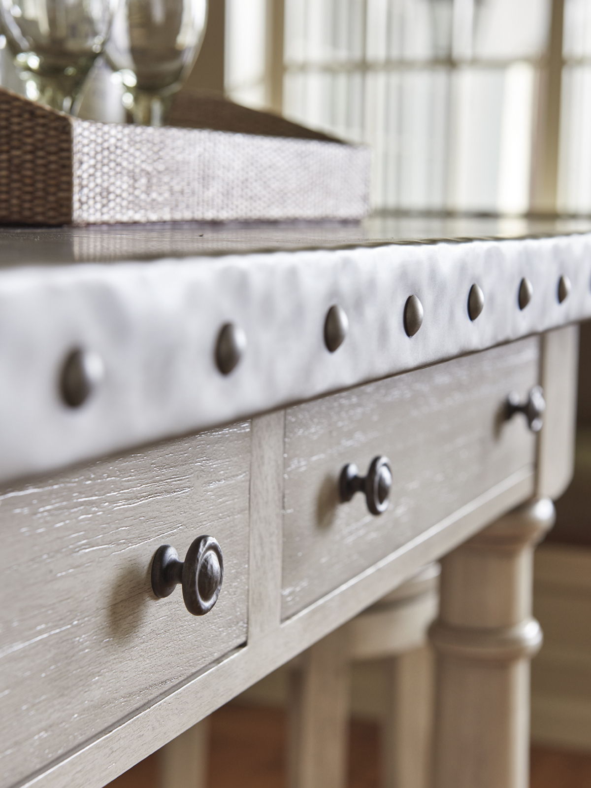 Oyster Bay - Hidden Lake Bistro Table - Pearl Silver