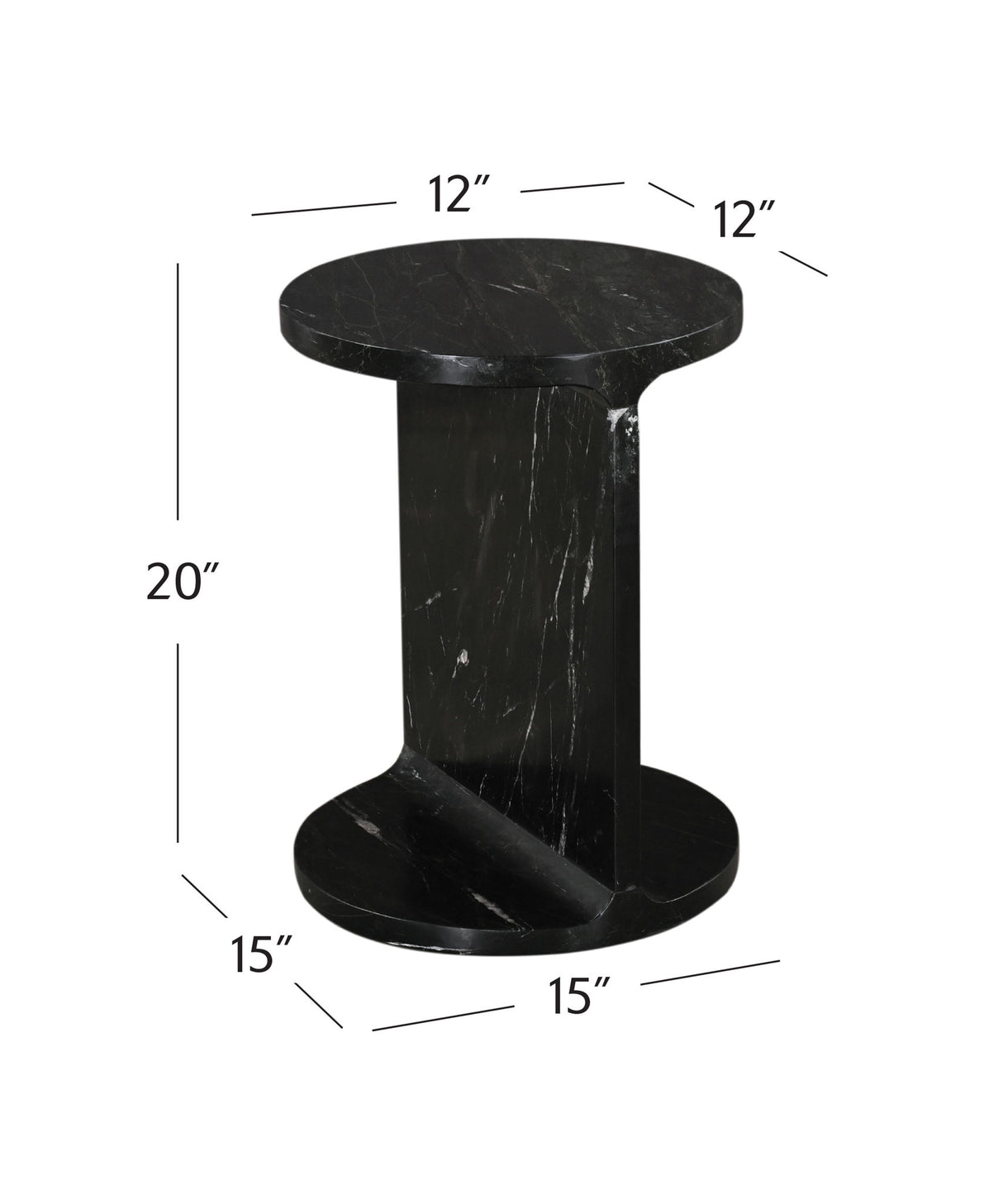 Emmett - Accent Table - Black