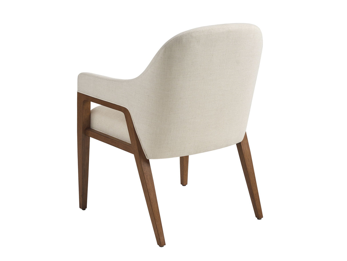 La Costa - Seacove Upholstered Arm Chair - Beige / Dark Brown
