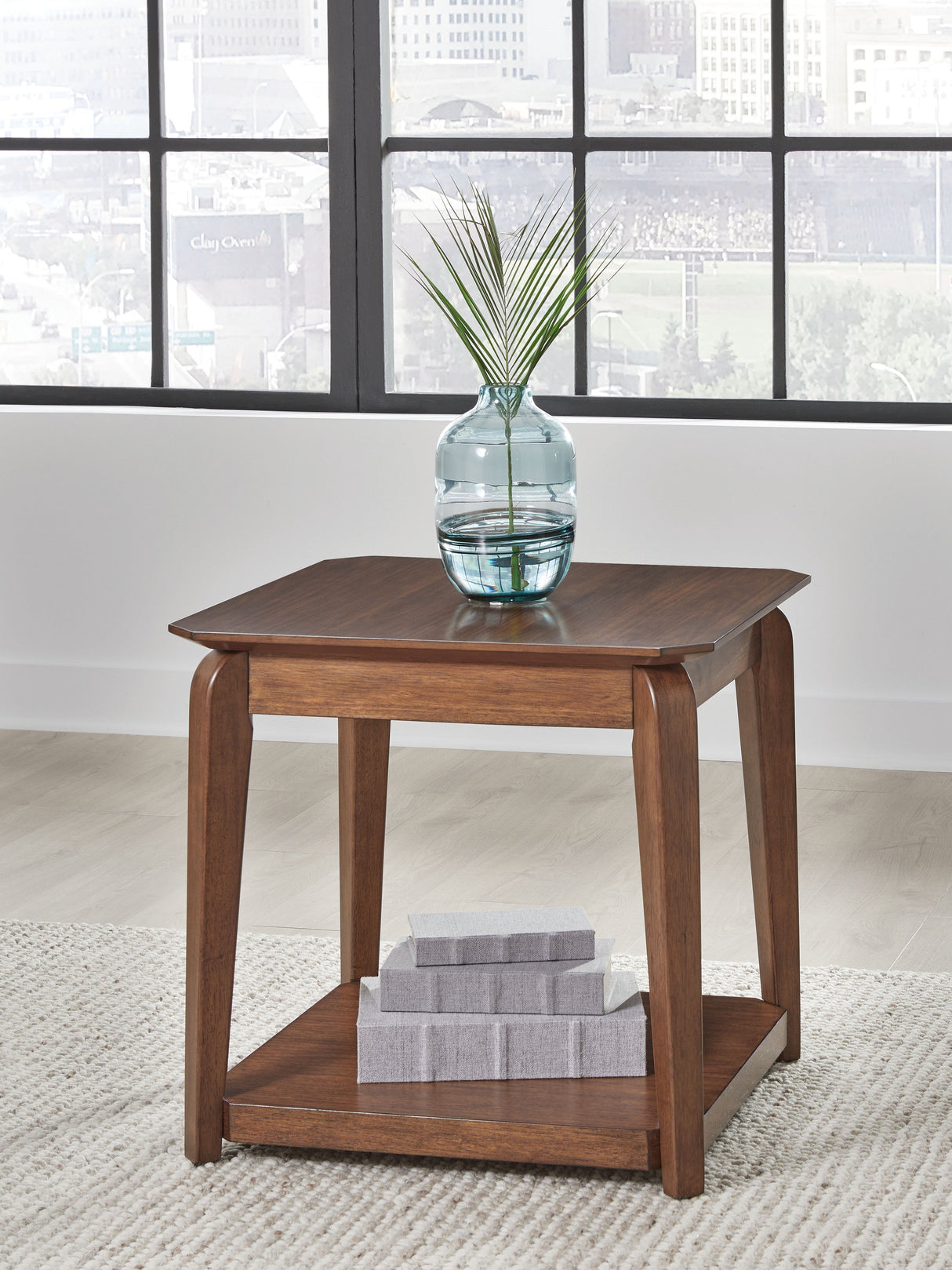 Trenmour - Square End Table - Medium Brown