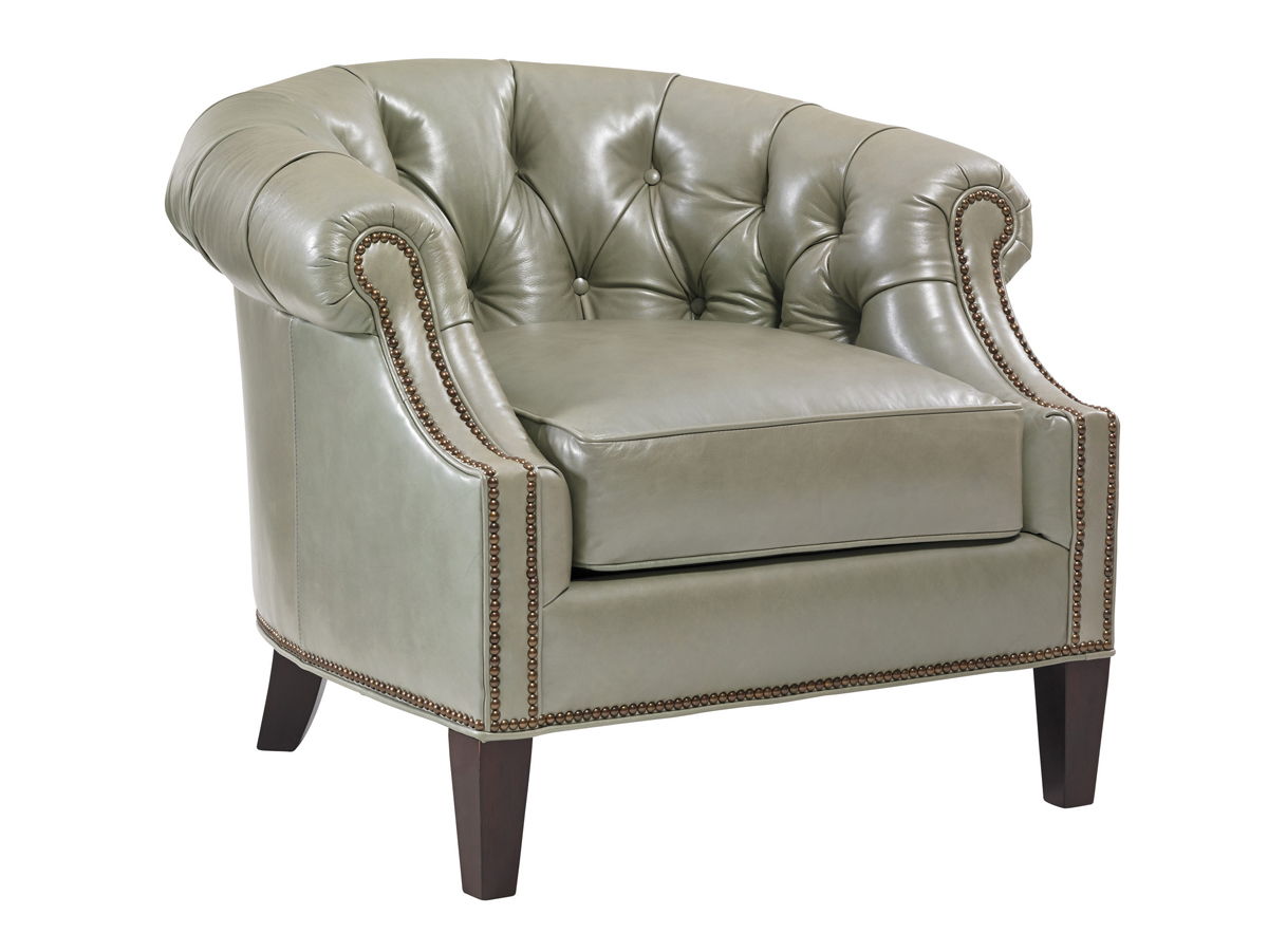 Kensington Place - Kendrick Leather Chair - Gray