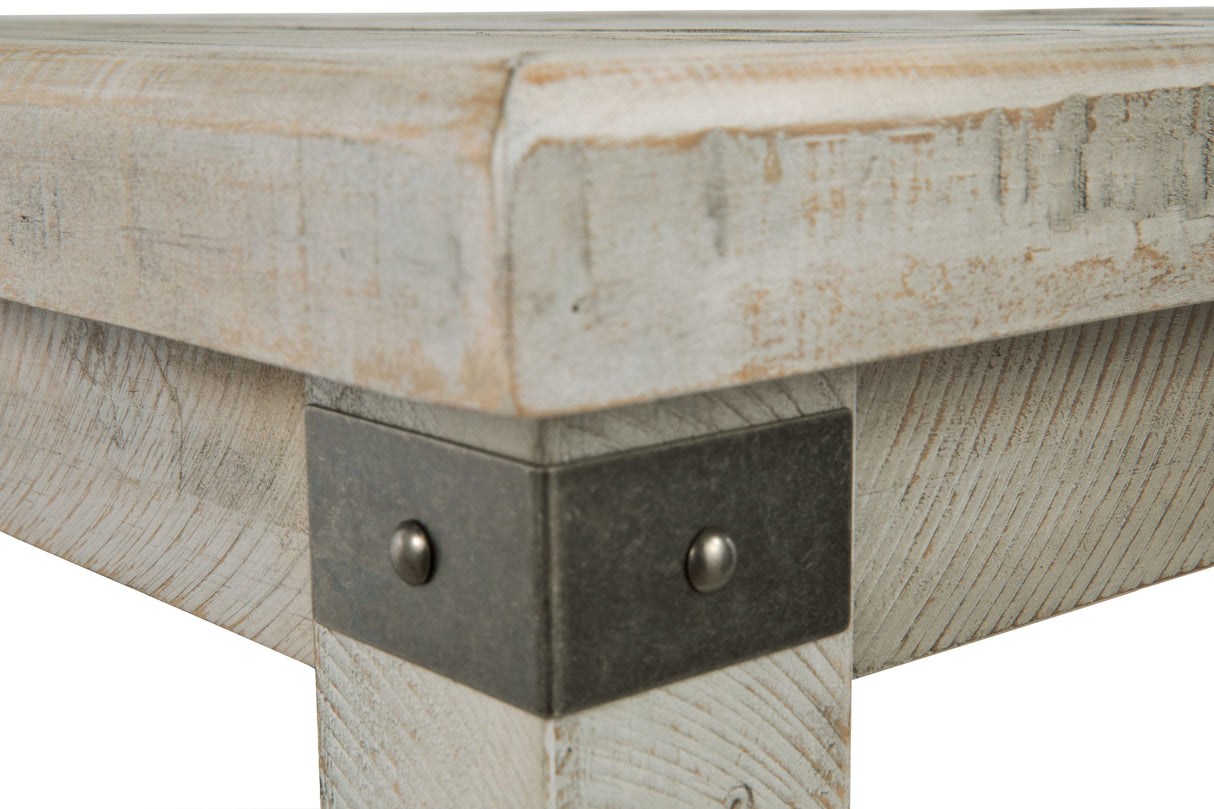 Carynhurst - Rectangular End Table - White Wash Gray